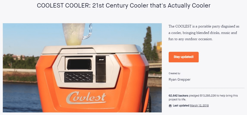 The Coolest Cooler on kickstarter