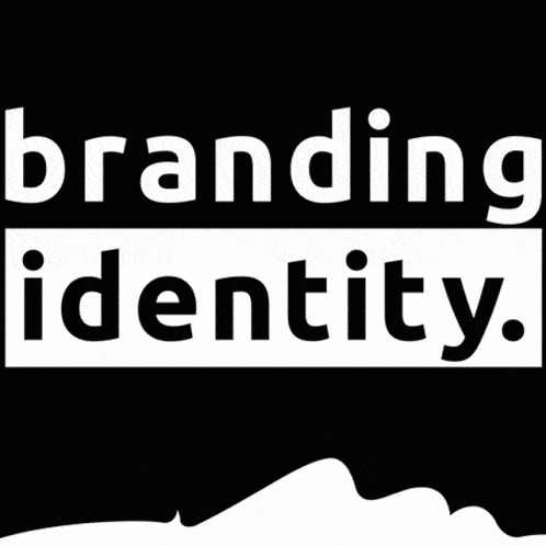 branding identity appearing vertical then sliding horizontal with the silhouette of a humans face