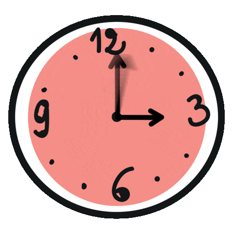 pink clock spinning really fast