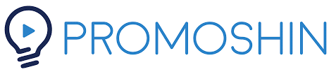 The blue Promoshin logo on a white background