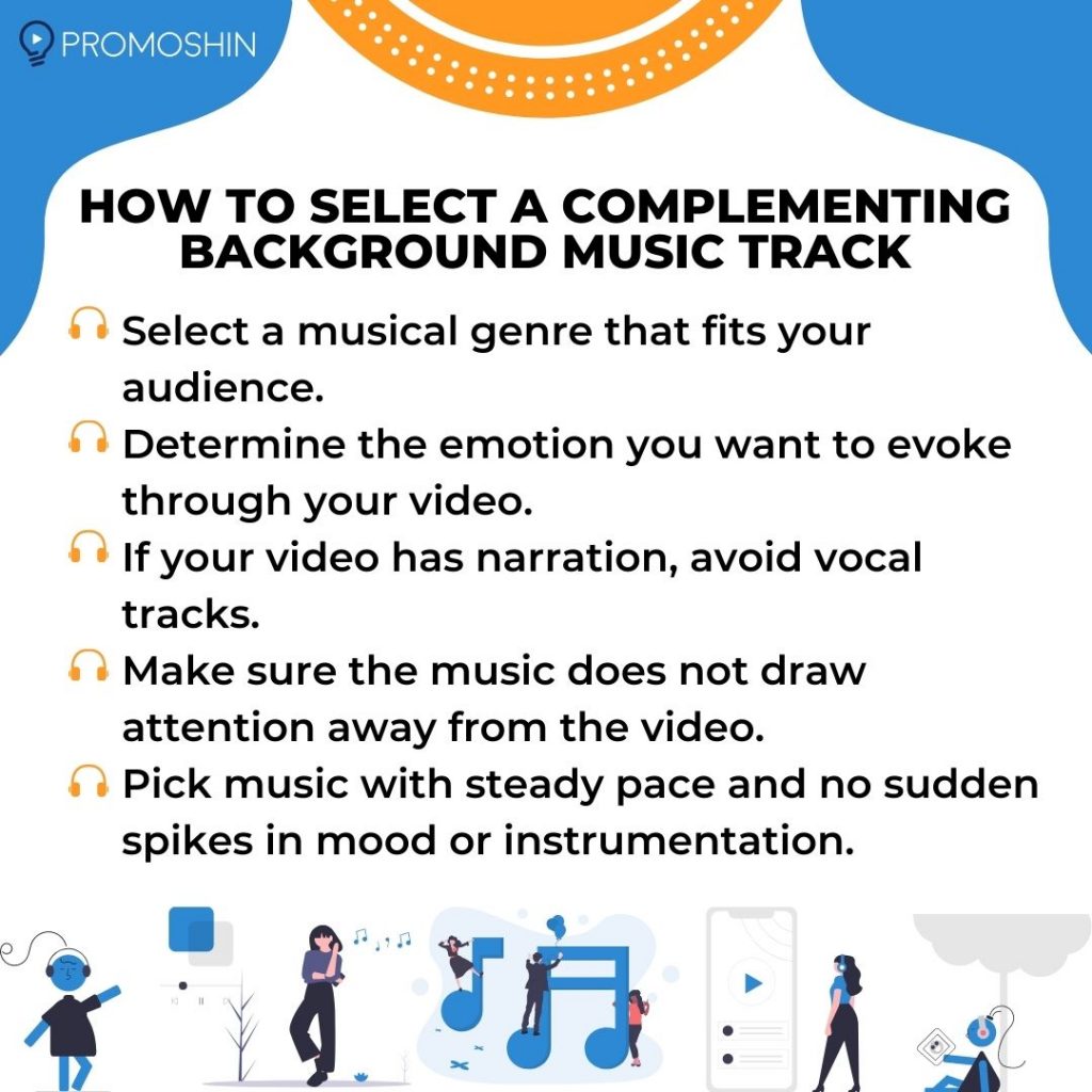 how to select a complementing background music track