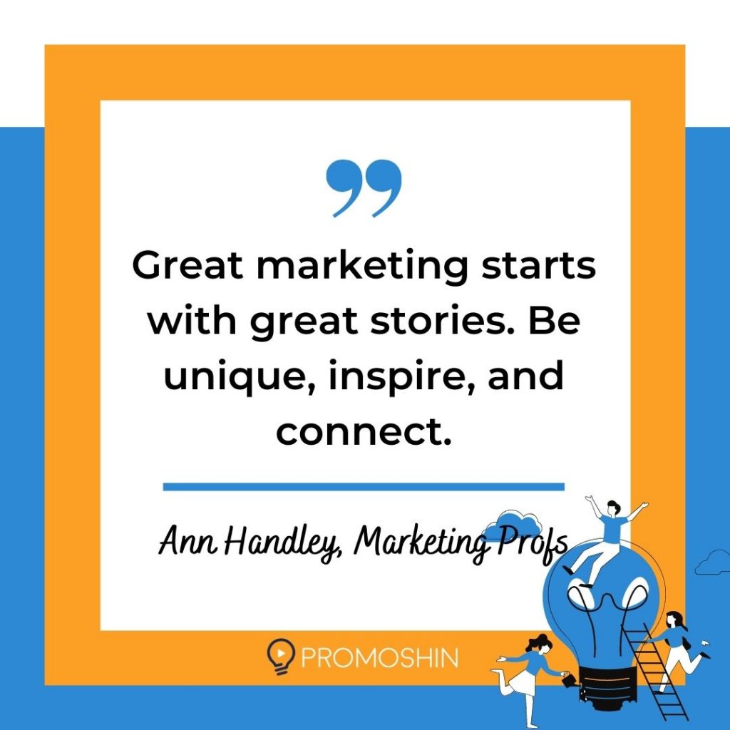Quote from Ann Handley about marketing